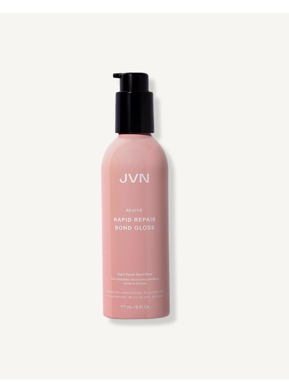 JVN Rapid Repair Bond Gloss — Pink with Black Pump